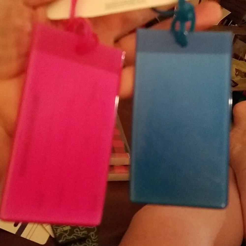 Bulk Lot American Tourister 2 Per Card Total of 8 Jelly Blue Pink Tags New